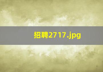 招聘2717
