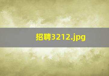招聘3212