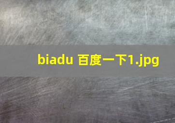biadu 百度一下